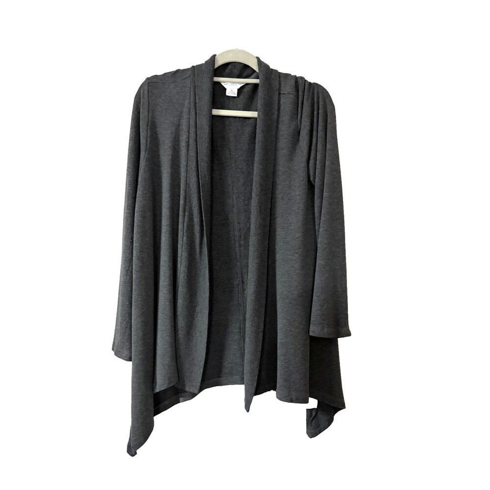 Liz Claiborne Weekend Open Front Draped Cardigan Size XL Dark Gray